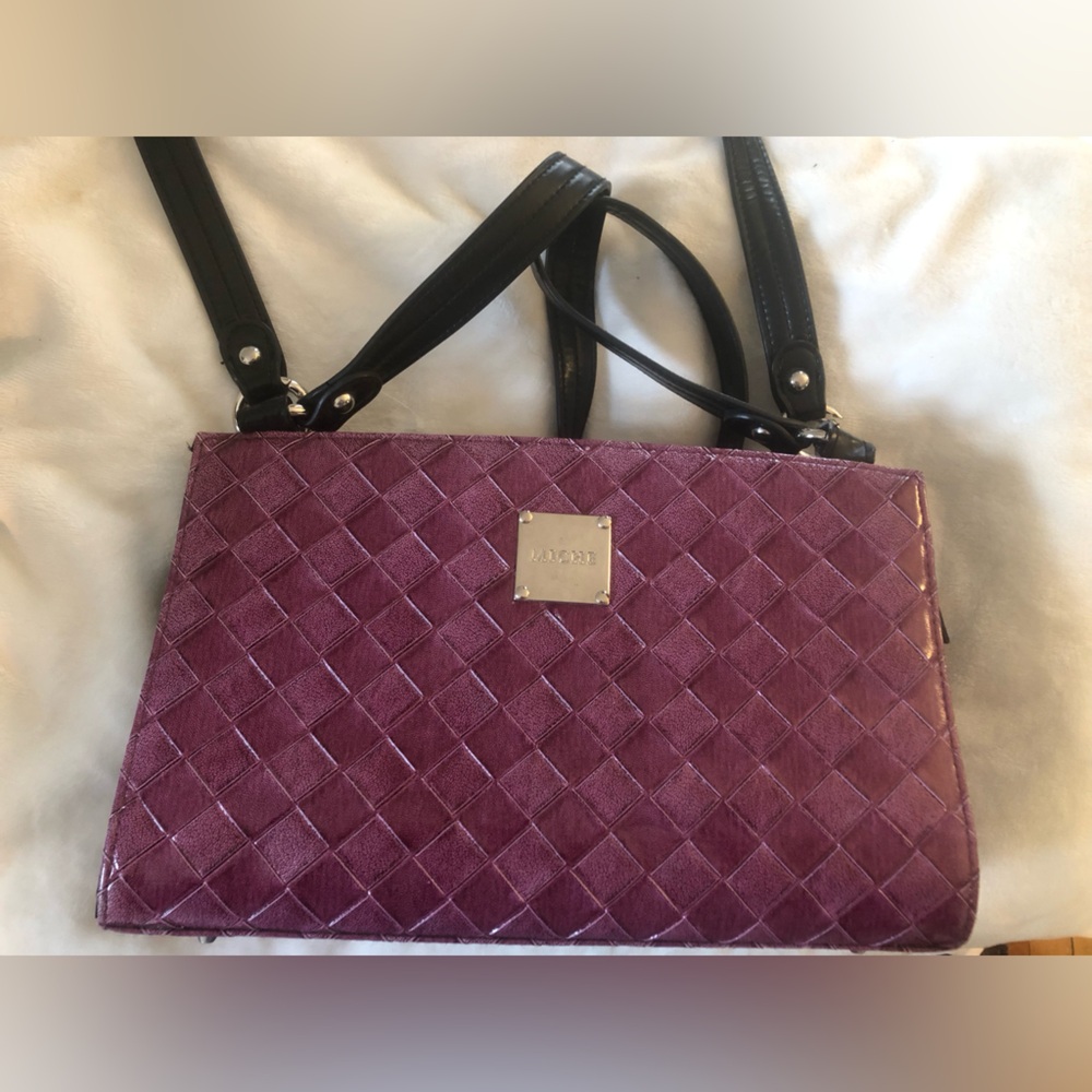 Michi Woven Plum Shoulder Bag by